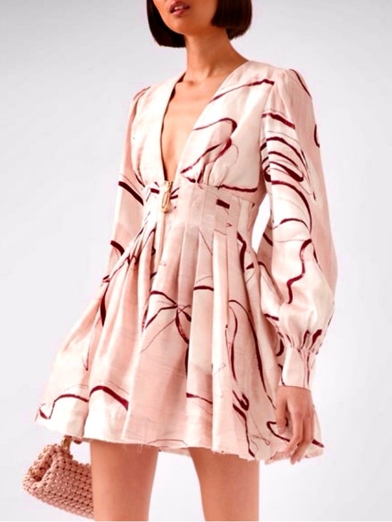 Aje Dresses & Skirts - 🌺🎉HP🎉🌺 NWT Aje Amelia Plunge Mini Dress Whimsical Dove